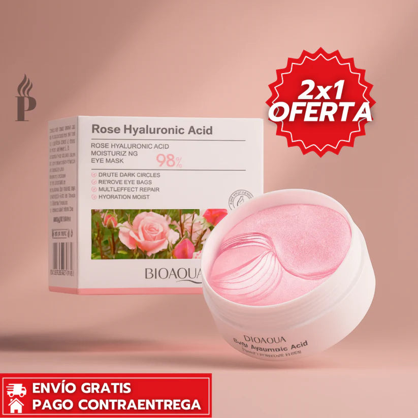 Oferta Especial 2x1: Bioaqua Rose-Hyal™: Parches de Hidrogel que Revitalizan el Contorno de Ojos