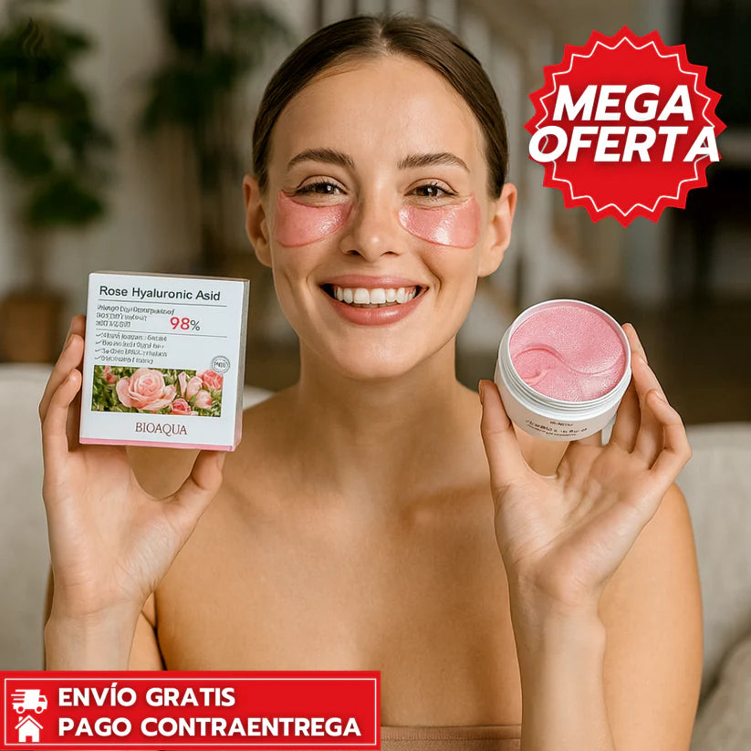 Oferta Especial 2x1: Bioaqua Rose-Hyal™: Parches de Hidrogel que Revitalizan el Contorno de Ojos