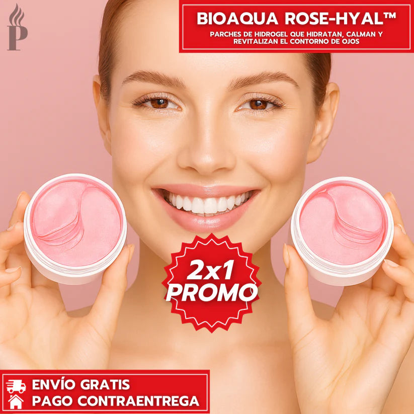 Oferta Especial 2x1: Bioaqua Rose-Hyal™: Parches de Hidrogel que Revitalizan el Contorno de Ojos